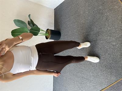 Krep Fit Pantolon Kahverengi - 1068