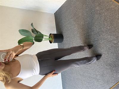 Krep Palazzo Pantolon Gri - 1071