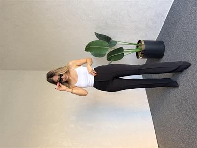 Krep Palazzo Pantolon Siyah - 1071