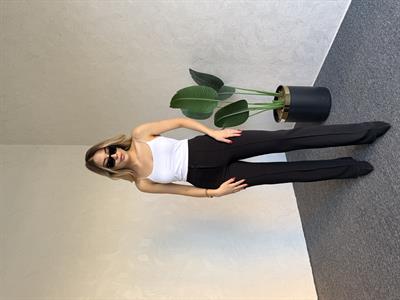 Krep Palazzo Pantolon Siyah - 1071