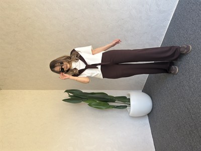 Omuz Bağlama Detay Modal TakımKahverengi - 1113