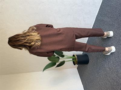 Sofia Keten Takım Kahverengi - 1030