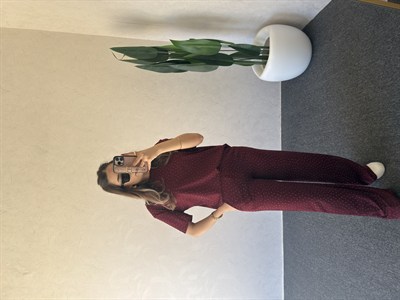 Taşlı İkili Modal takım Bordo - 1114