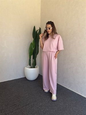 Taşlı Orj Takım Pembe - 1112