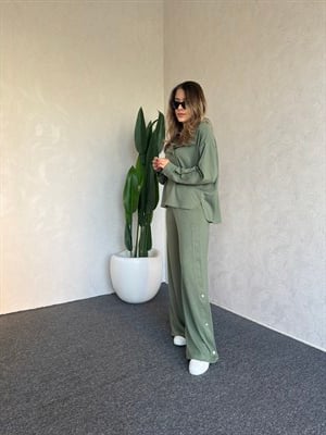 Yaka Paça Çıt Çıt Takım Yeşil - 1103