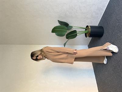 Yaka Paça Fermuar Triko Camel - 1074