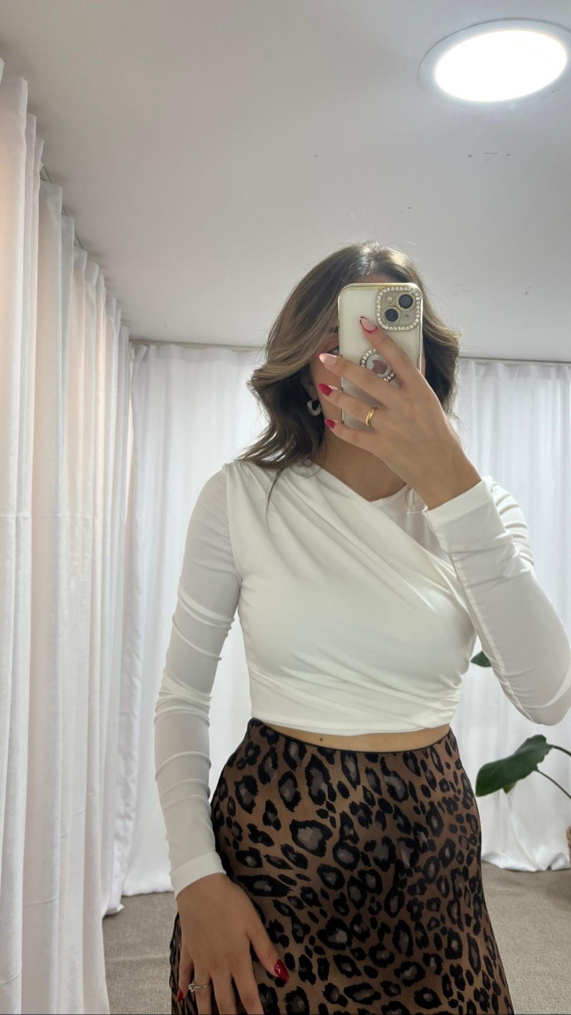 BEYAZ SANDY BLUZ