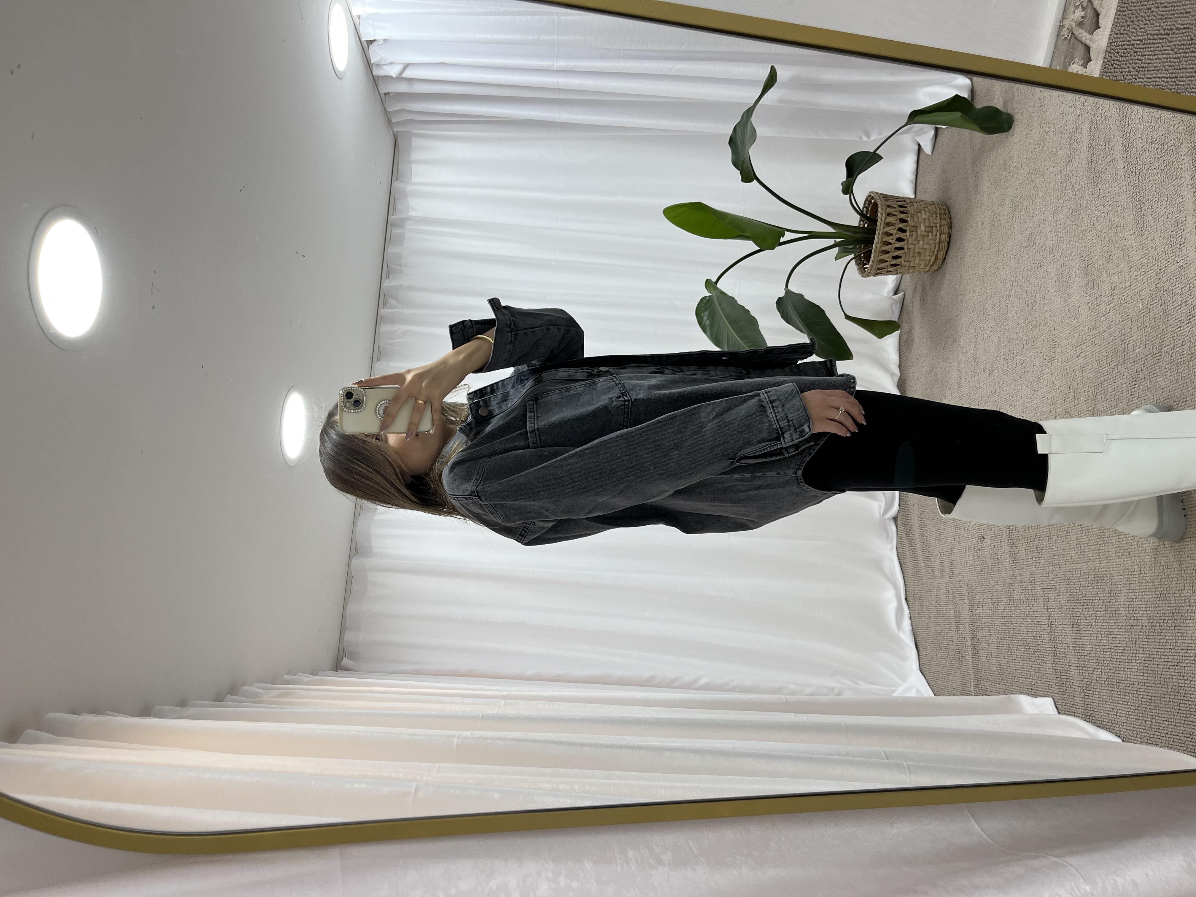 SİYAH JEAN GÖMLEK