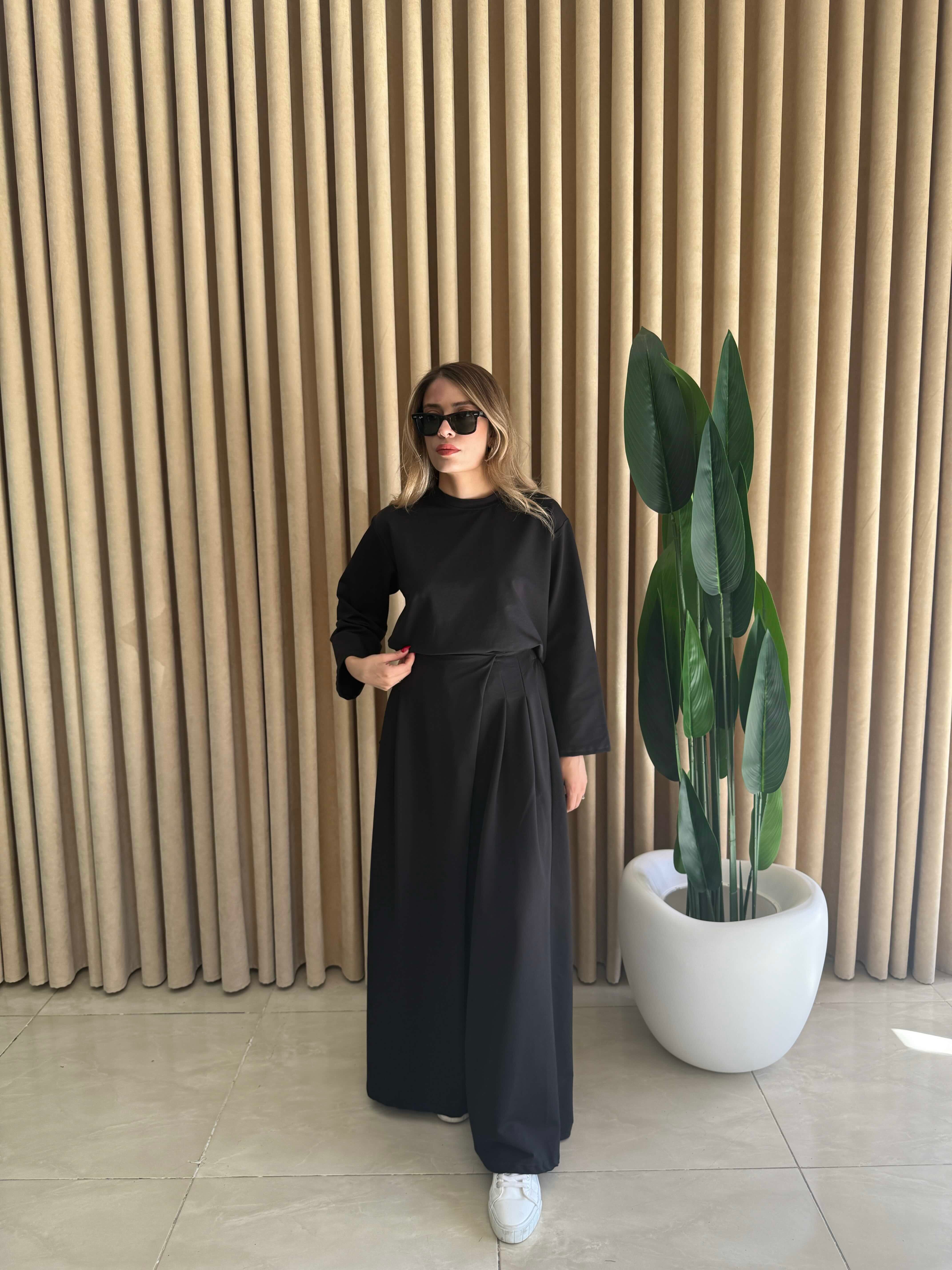 Sweat Pantolon Takım Siyah - 1139