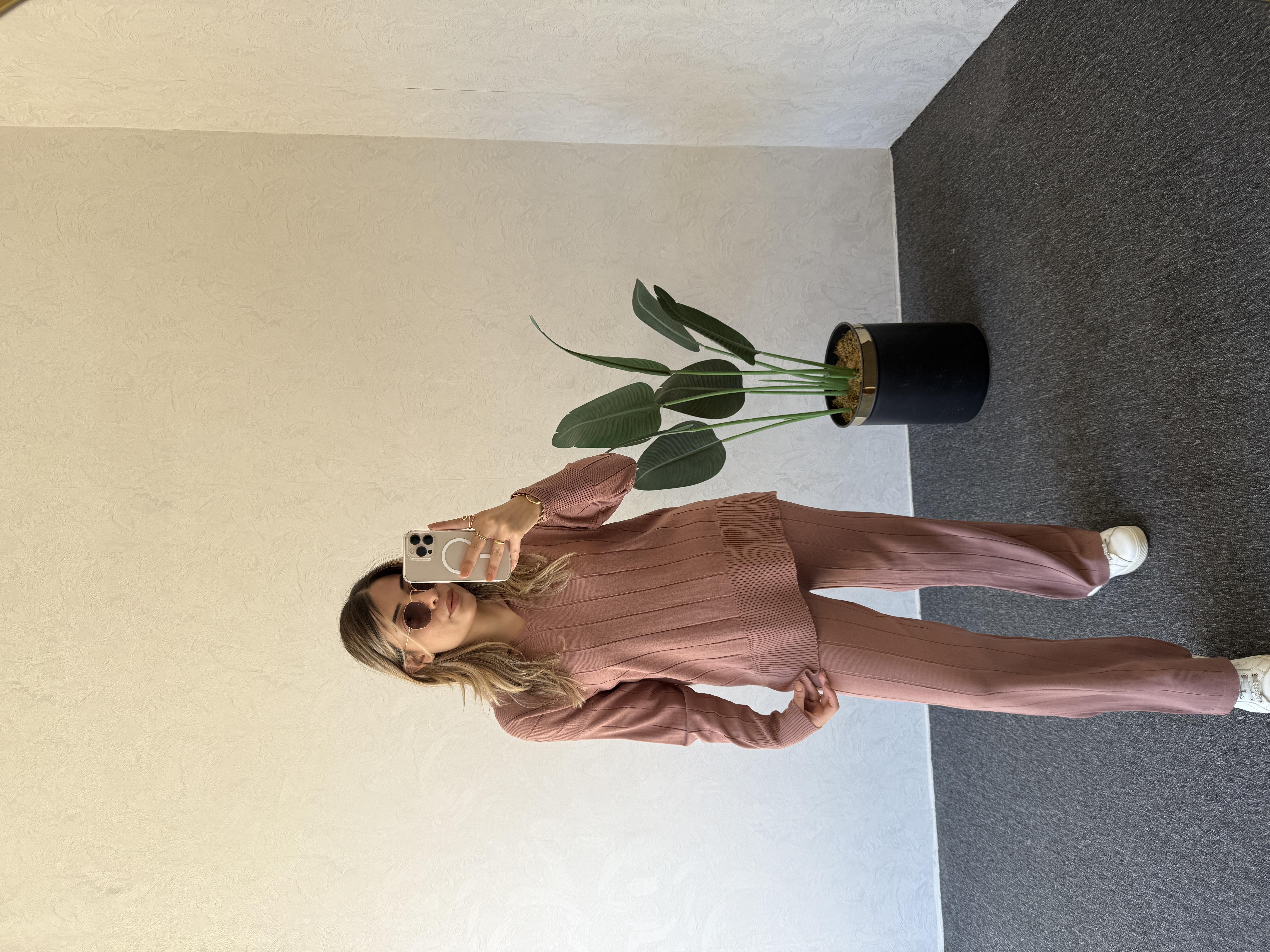 Uzun Kol Basic Takım Gül Kurusu - 1004