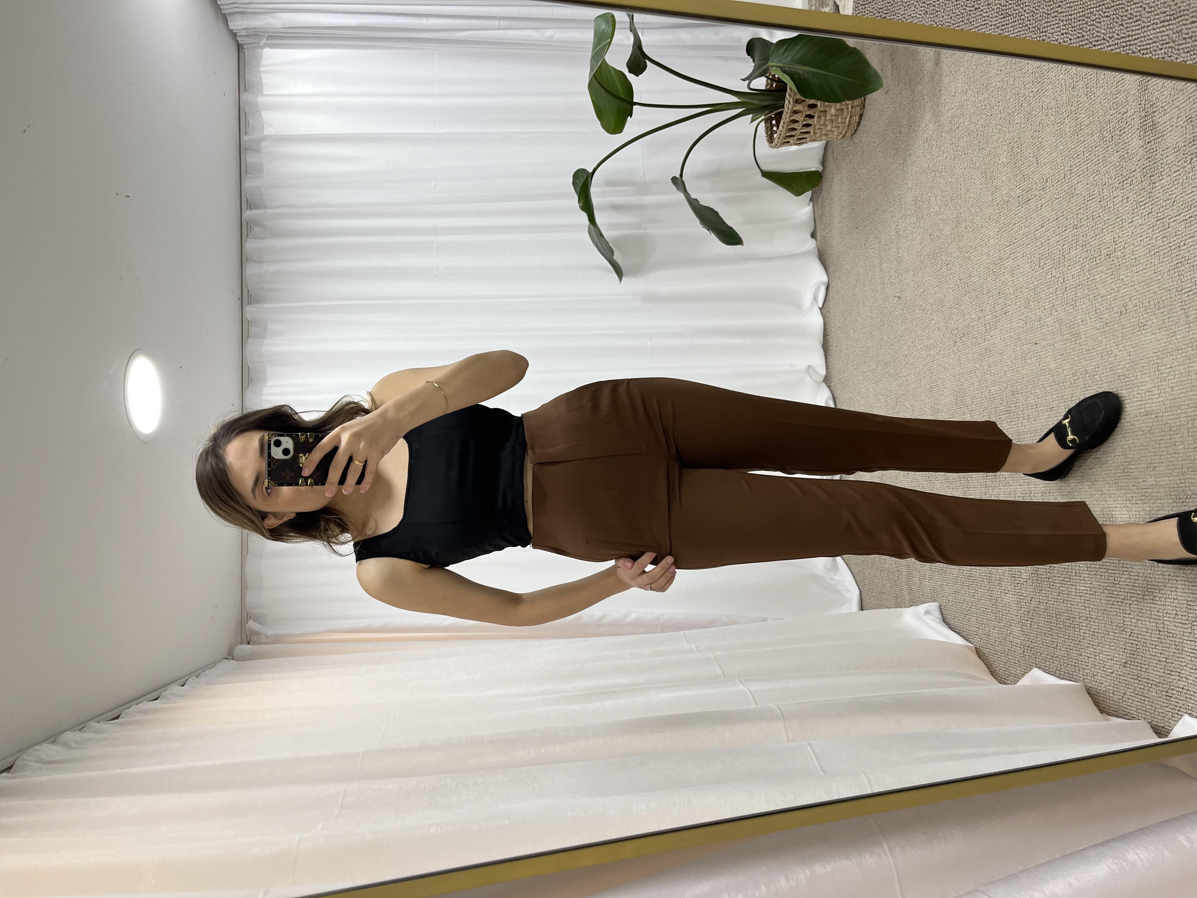 ZARA MODEL PANTOLON ACI KAHVE