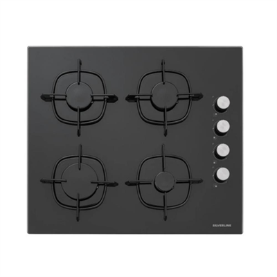 Silverline CS5700E6 Ankastre Cam Ocak, Siyah Renk, 60 cm