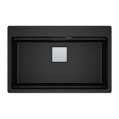 Franke KNG PRO 610-73 Granit Evye, Siyah Renk, Tezgah Üstü, Aksesuar Hediyeli, 79x51 cm