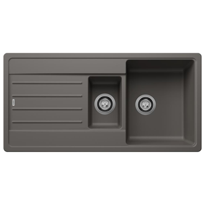 Blanco LEGRA 6 S Granit Evye, Volkan Gri Renk, Tezgah Üstü, Çift Yönlü Damlalık, 100x50 cm