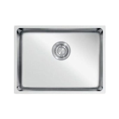 Ukinox MU 500 Paslanmaz Çelik Evye, Tezgah altı, Tek hazneli, 50x40 cm