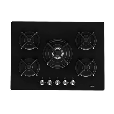 Teka HF LUX 70 5G AI AL TR CI Ankastre Cam Ocak, Siyah Renk, 70 cm