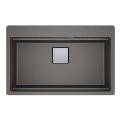 Franke KNG PRO 610-73 Granit Evye, Stone Grey Renk, Tezgah Üstü, Aksesuar Hediyeli, 79x51 cm