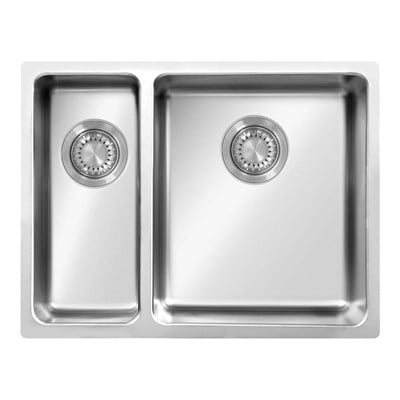 Ukinox ME 340.70 Paslanmaz Çelik Evye, Tezgahaltı, Sol Küçük, Sağ Büyük Hazne