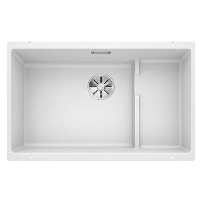 Blanco SUBLINE 700 U LEVEL Granit Evye, Beyaz, Bölmeli Tek hazneli, Tezgah altı, 70x40 cm