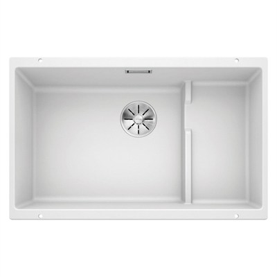 Blanco SUBLINE 700 U LEVEL Granit Evye, Beyaz, Bölmeli Tek hazneli, Tezgah altı, 70x40 cm