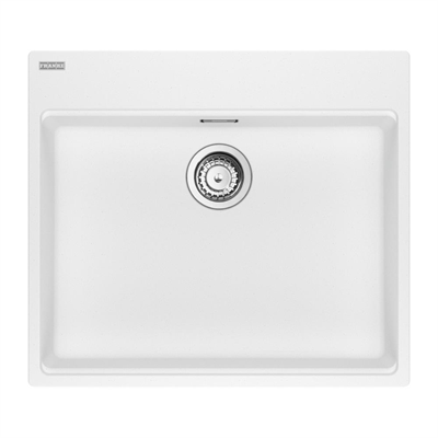 Franke MARİS CARE MRG 610-60 FTL Granit Evye, Beyaz Renk, Tezgah Üstü, 63.5x55.9 cm
