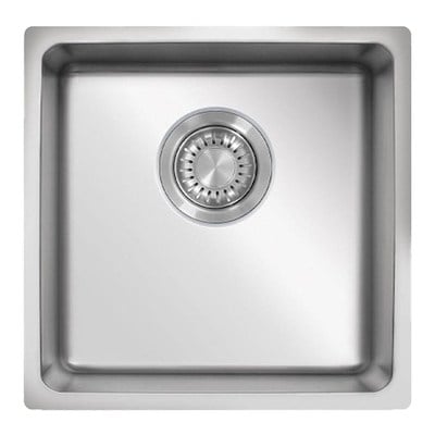 Ukinox ME 400 Paslanmaz Çelik Evye, Tezgah Altı, Tek hazne, 40x40cm