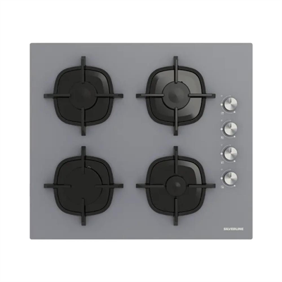 Silverline CS5335S02 Ankastre Cam Ocak, Gri Renk, 60 cm
