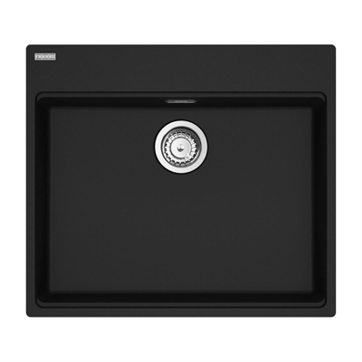 Franke MARİS CARE MRG 610-60 FTL Granit Evye, Mat Siyah Renk, Tezgah Üstü, 63.5x55.9 cm
