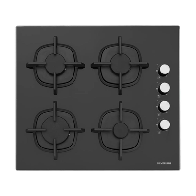 Silverline CS5700E6 Ankastre Cam Ocak, Siyah Renk, 60 cm