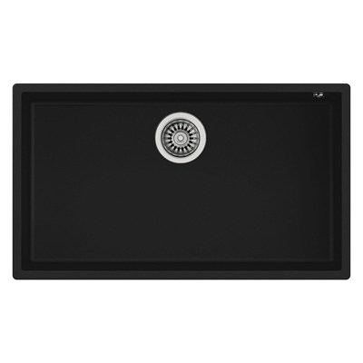 Teka SQUARE 72.40 TG BLACK Granit Evye, Tezgah Altı, 76x44 cm