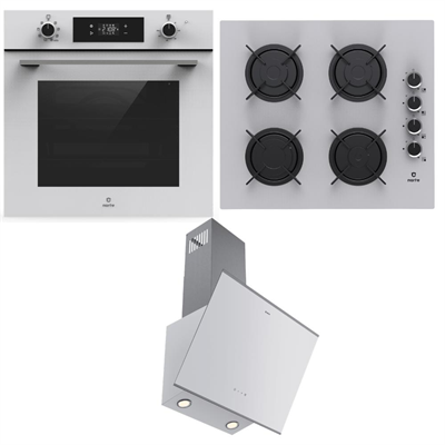 Narte Ankastre Set 5; OV400W Fırın, CG20060W Ocak, H20060W Davlumbaz  