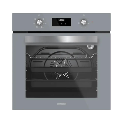 Silverline BO6502S02 Ankastre Fırın, Gri Renk, 72 Litre, 6 Programlı, 60 cm 