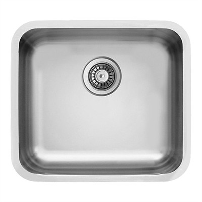 Ukinox D 450 ECO Paslanmaz Çelik Evye, Dekorlu yüzey, Tezgah altı, 45x40cm, Taşmalıksız