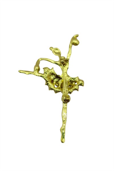 Balerin Taşlı Broş ve Yaka İğnesi