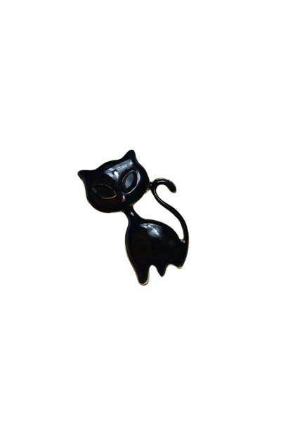 Bastet Kara Kedi Broş Yaka Iğnesi
