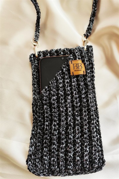 El Yapımı Örgü Askılı Telefon Çantası – Şık ve Pratik Crossbody Çanta Aksesuar