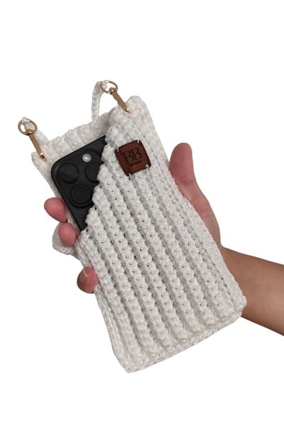 El Yapımı Örgü Askılı Telefon Çantası – Şık ve Pratik Crossbody Çanta Aksesuar