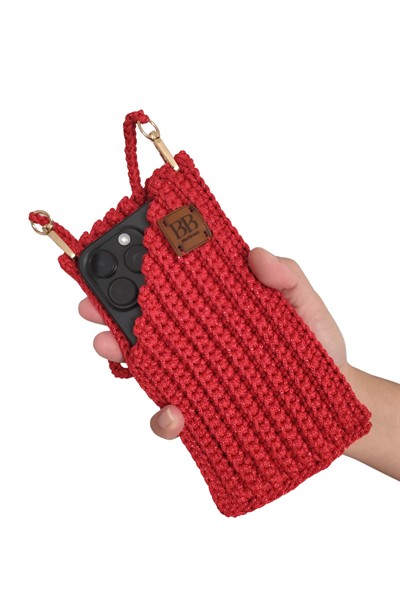 El Yapımı Örgü Askılı Telefon Çantası – Şık ve Pratik Crossbody Çanta Aksesuar
