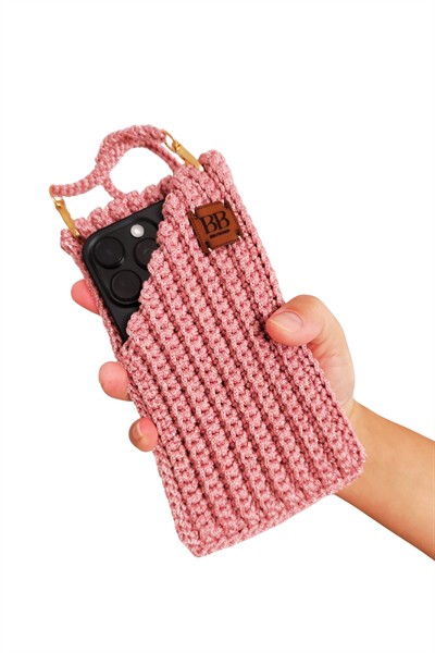 El Yapımı Örgü Askılı Telefon Çantası – Şık ve Pratik Crossbody Çanta Aksesuar
