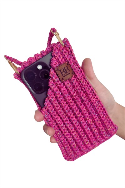 El Yapımı Örgü Askılı Telefon Çantası – Şık ve Pratik Crossbody Çanta Aksesuar