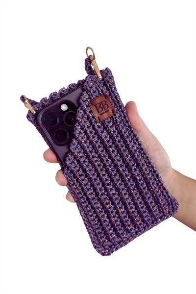 El Yapımı Örgü Askılı Telefon Çantası – Şık ve Pratik Crossbody Çanta Aksesuar