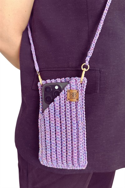 El Yapımı Örgü Askılı Telefon Çantası – Şık ve Pratik Crossbody Çanta Aksesuar