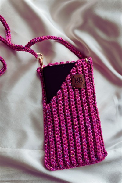 El Yapımı Örgü Askılı Telefon Çantası – Şık ve Pratik Crossbody Çanta Aksesuar