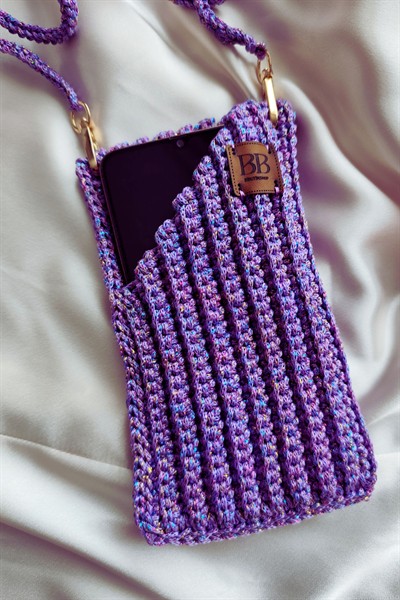 El Yapımı Örgü Askılı Telefon Çantası – Şık ve Pratik Crossbody Çanta Aksesuar