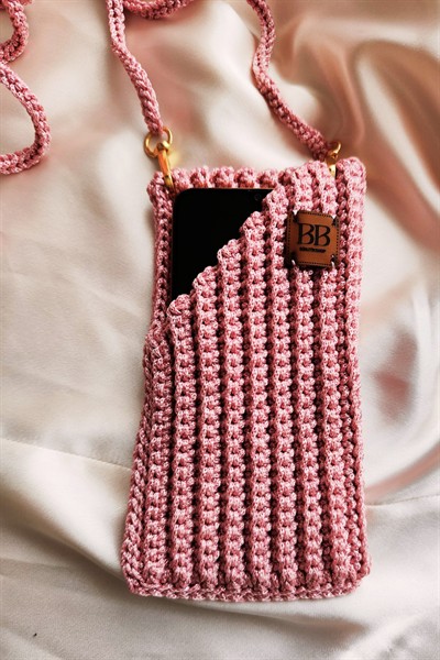 El Yapımı Örgü Askılı Telefon Çantası – Şık ve Pratik Crossbody Çanta Aksesuar