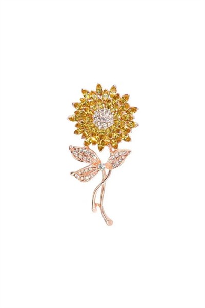 Güneş Işıltısı Ayçiçeği Broş