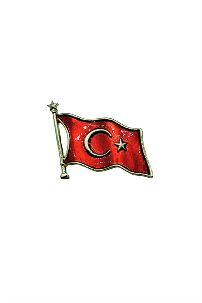 Işıltılı Türk Bayrağı Yaka İğnesi