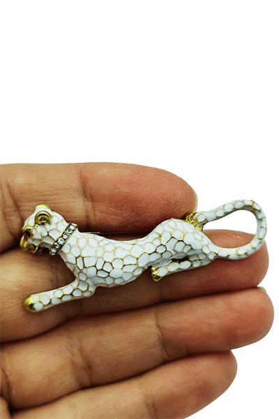 Kibele Leopar Broş Yaka Iğnesi