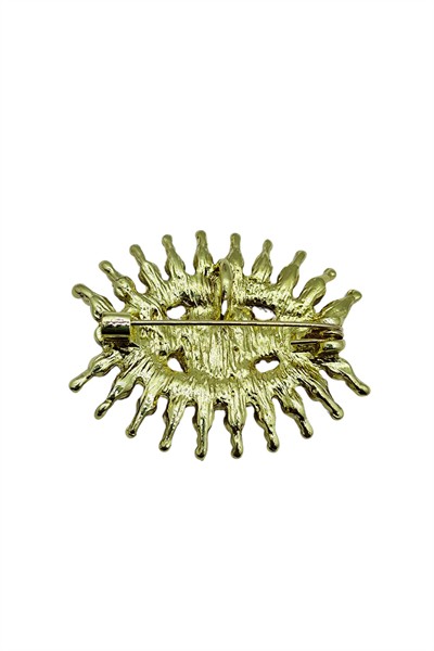 Nazar Göz Tasarımlı Kristal Taşlı Broş – Enerji Koruyucu Şık Aksesuar (Evil Eye Crystal Brooch)