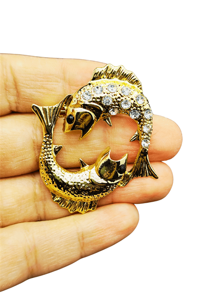 Pisces Duygusal Balık Broşu